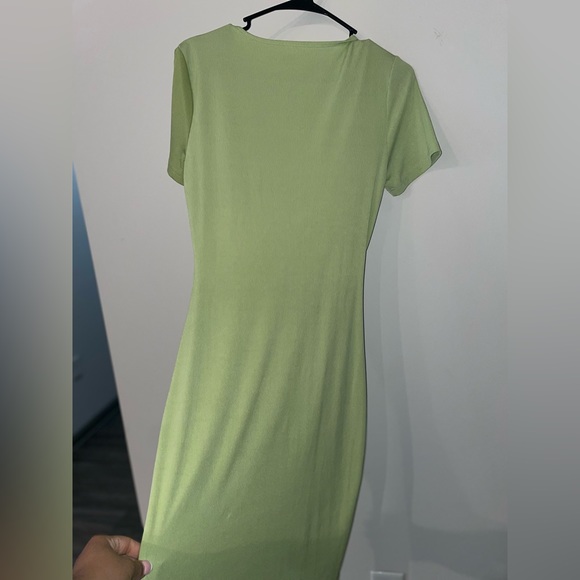 Green cutout midi dress L - Picture 4 of 5